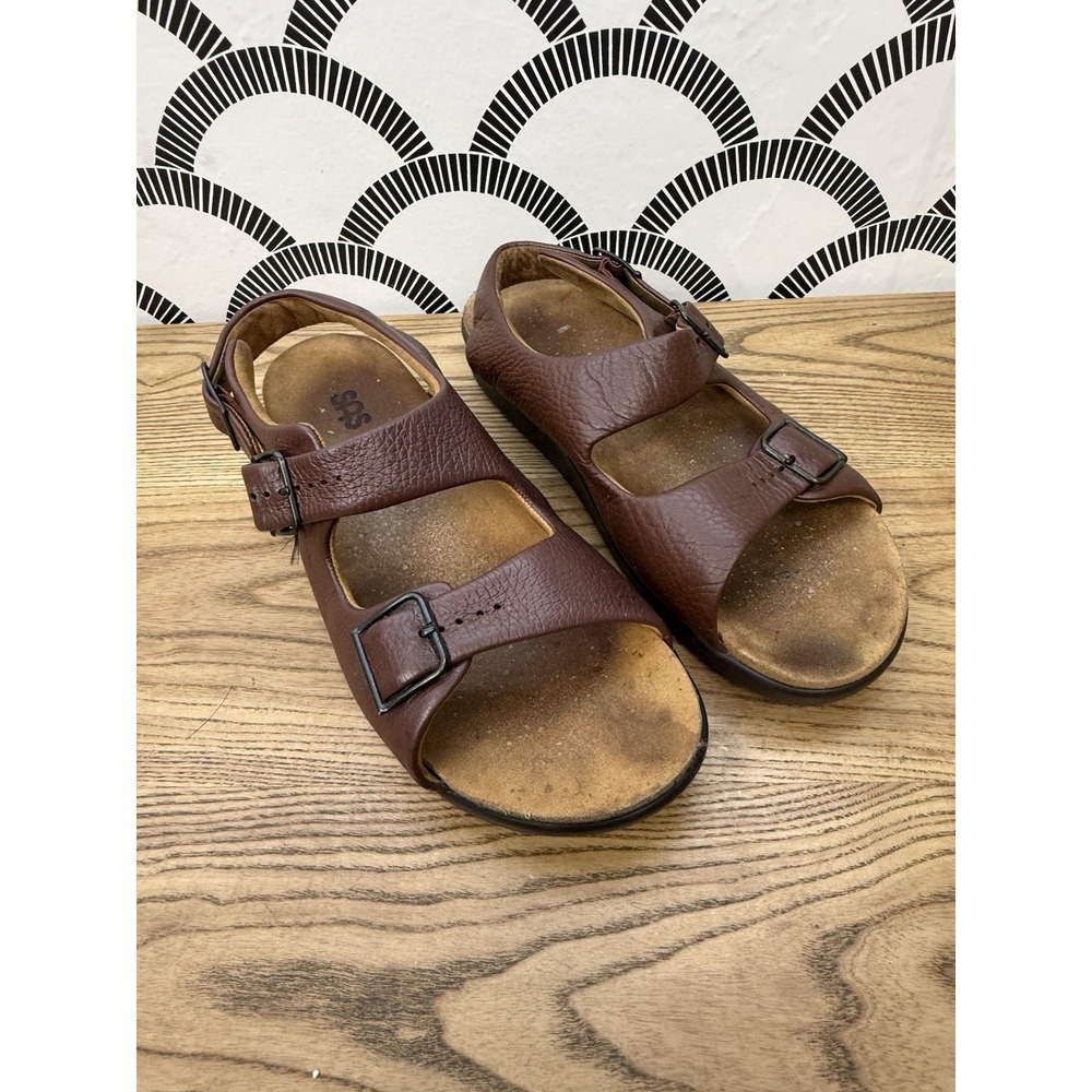 SAS Tripad Comfort Womens 11N Brown Leather Double Back Strap Sandal USA